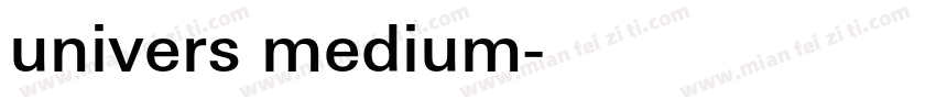 univers medium字体转换